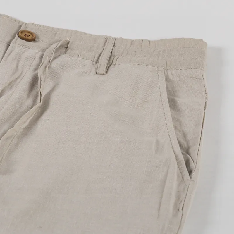 Anerkjendt Akjan Cotton Linen ELA Pants Feather Grey-8