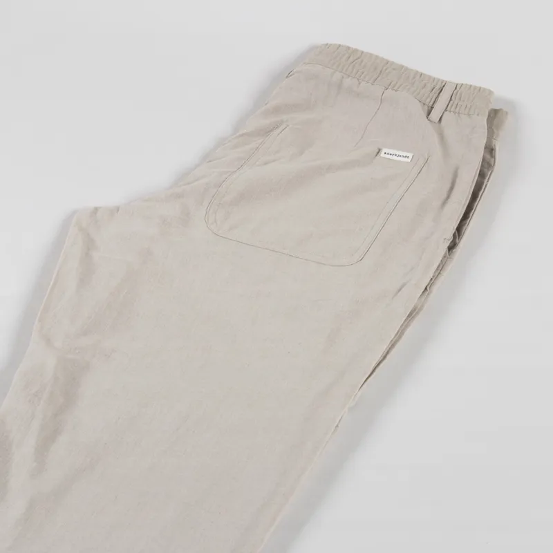 Anerkjendt Akjan Cotton Linen ELA Pants Feather Grey-4