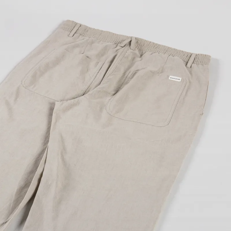 Anerkjendt Akjan Cotton Linen ELA Pants Feather Grey-3