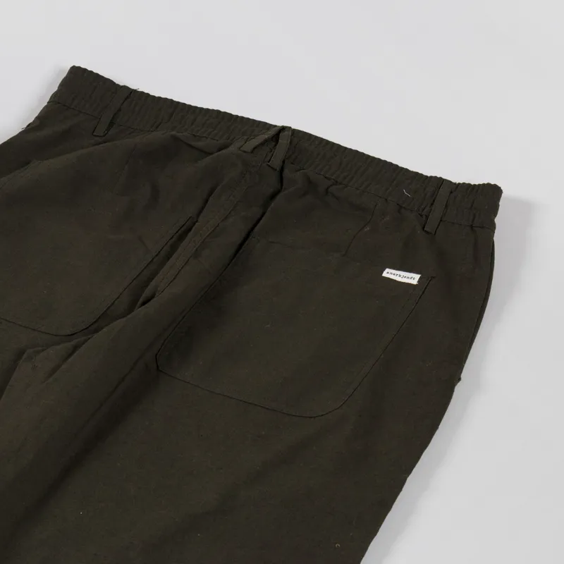 Anerkjendt Akjan Cotton Linen ELA Pants Forest Night-6