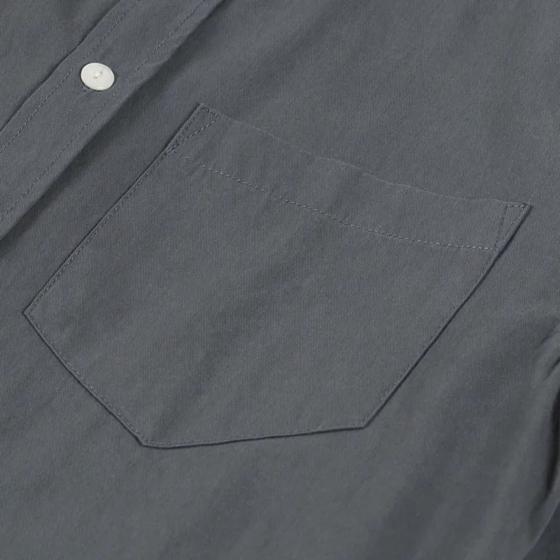 Anerkjendt Akkonrad Long Sleeve Twill Shirt Granite Grey-5