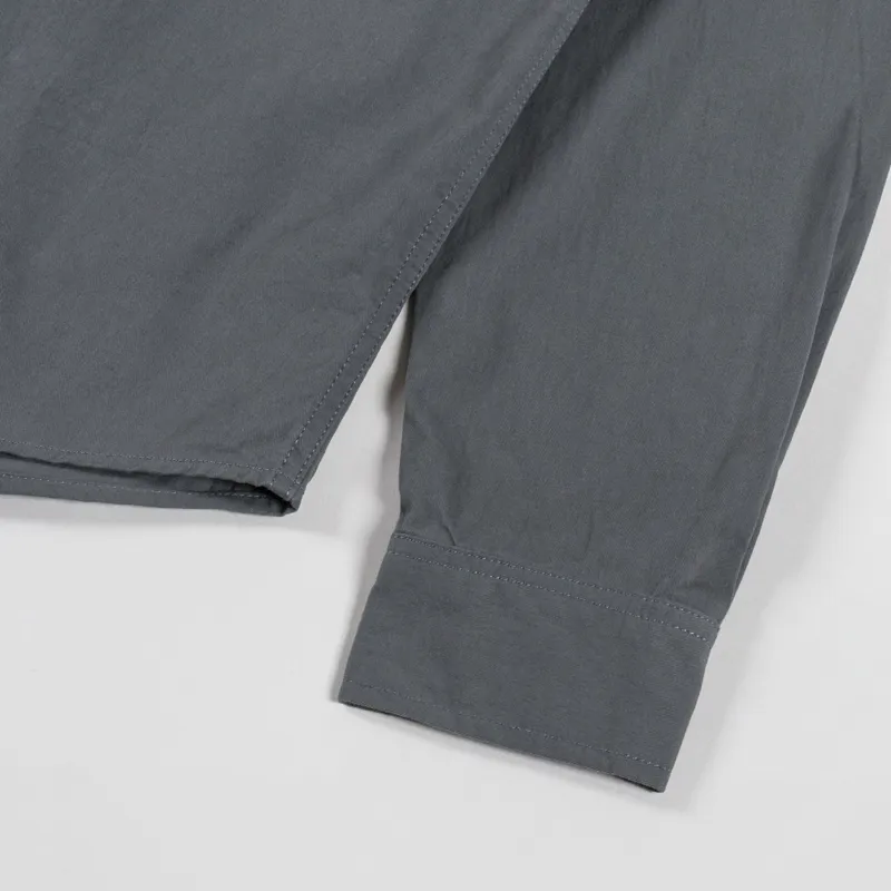 Anerkjendt Akkonrad Long Sleeve Twill Shirt Granite Grey-7