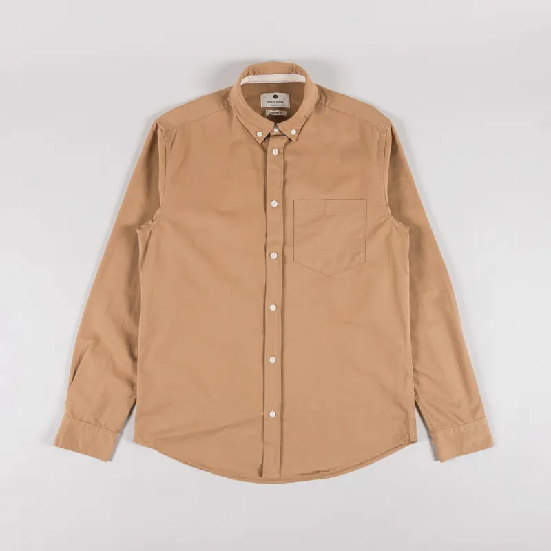 Anerkjendt Akkonrad Long Sleeve Twill Shirt Tigers Eye