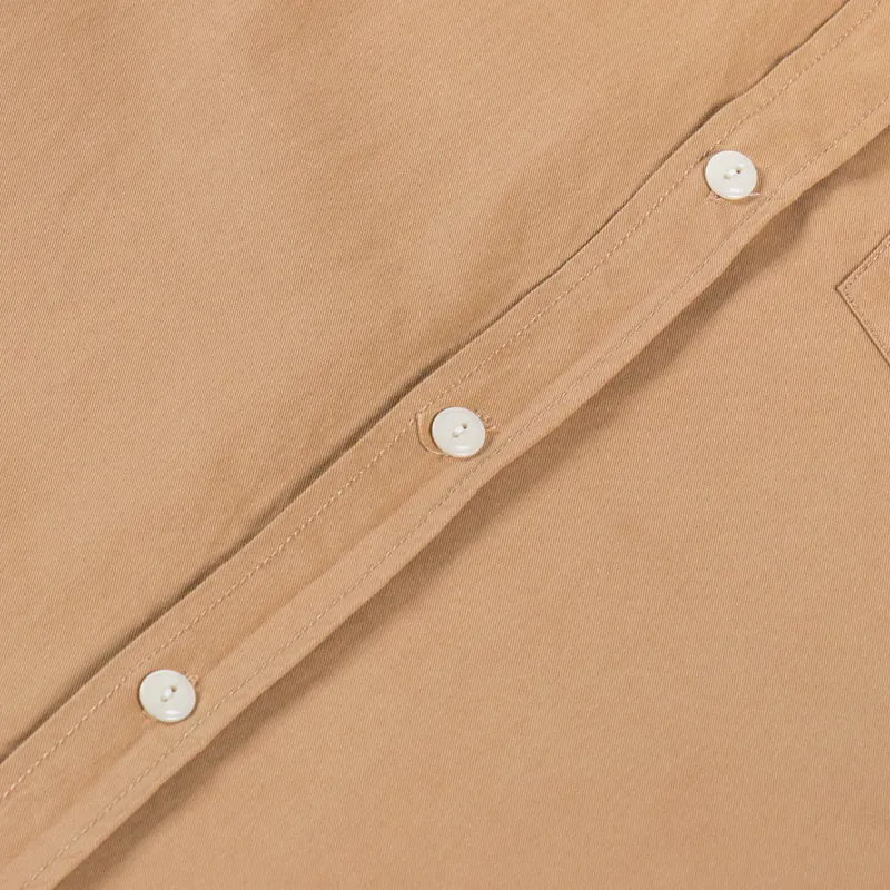 Anerkjendt Akkonrad Long Sleeve Twill Shirt Tigers Eye-5