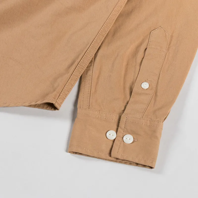 Anerkjendt Akkonrad Long Sleeve Twill Shirt Tigers Eye-8