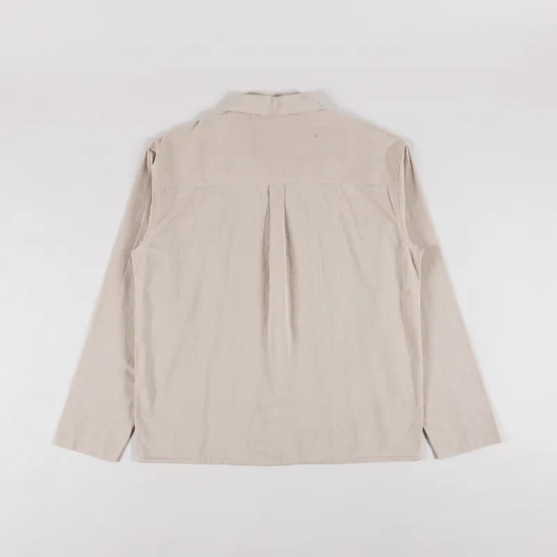 Anerkjendt Akotto Cotton Linen Overshirt Feather Grey-2