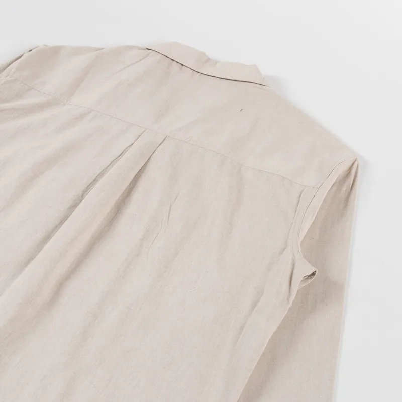 Anerkjendt Akotto Cotton Linen Overshirt Feather Grey-4