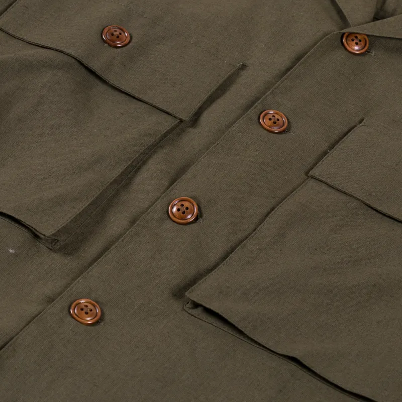 Anerkjendt Akotto Cotton Linen Overshirt Cub-7