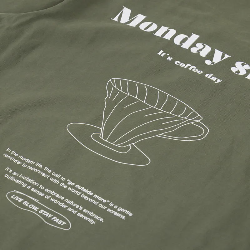 Anerkjendt Akkikki Monday Slow T Shirt Deep Lichen Green-4