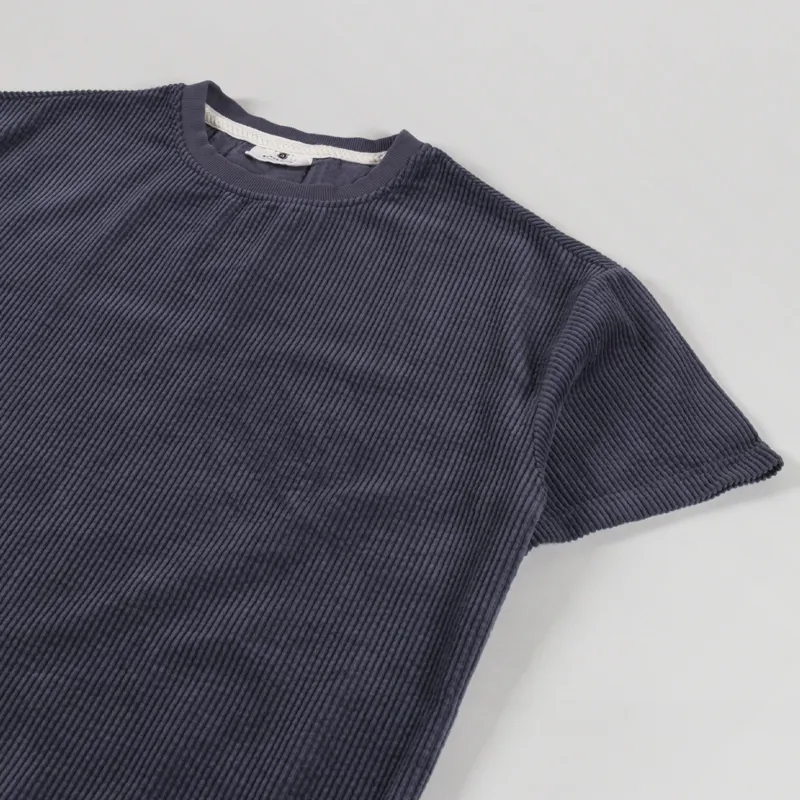 Anerkjendt Akvillads Corduory T Shirt Indian Teal-1