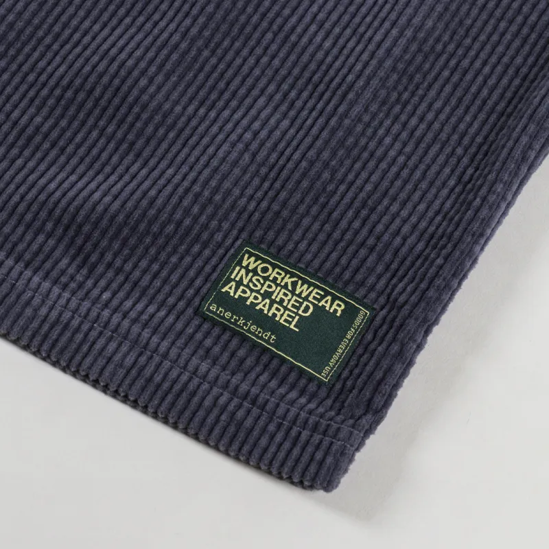 Anerkjendt Akvillads Corduory T Shirt Indian Teal-2