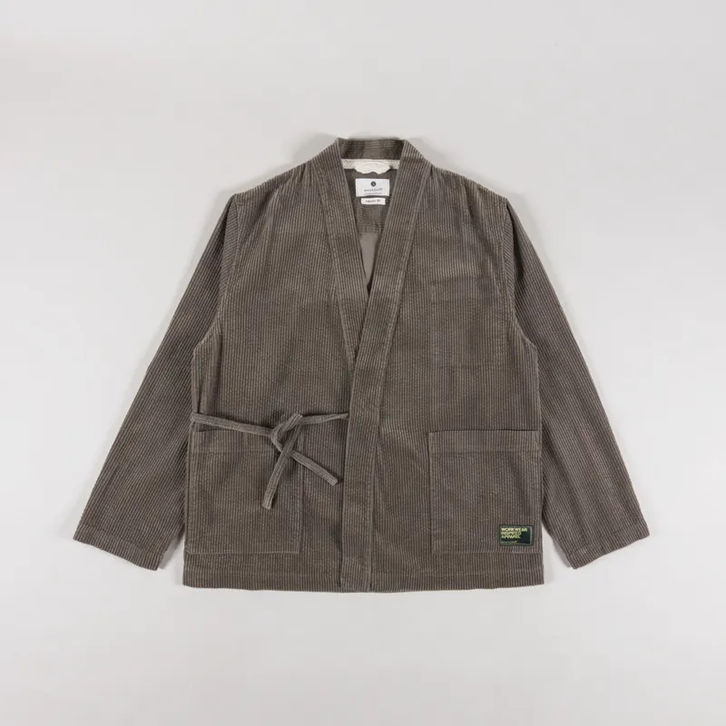Anerkjendt Akjesper Cord Kimono Deep Lichen Green