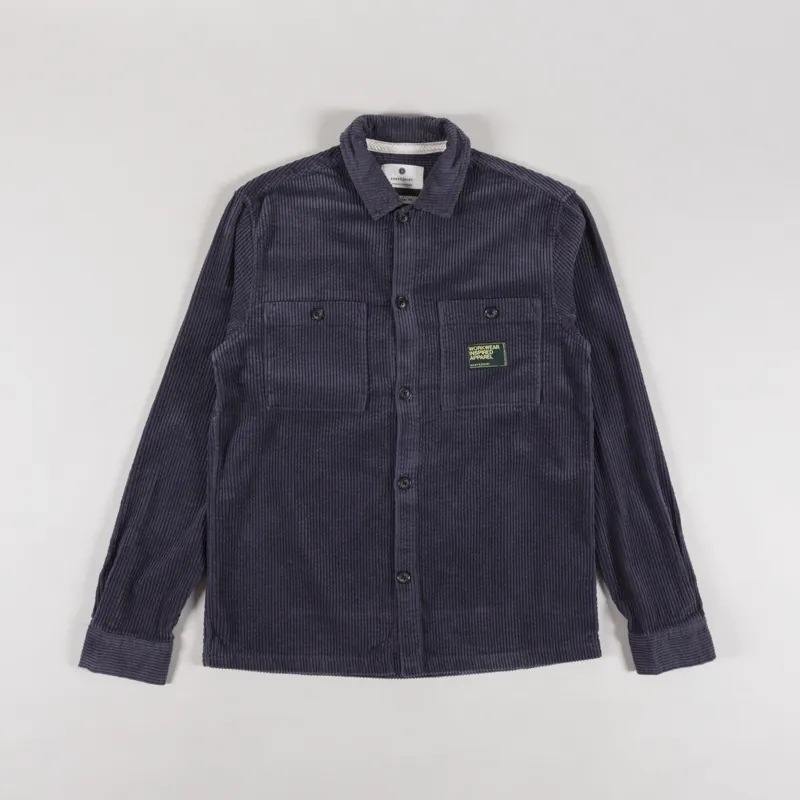 Anerkjendt Aktheo Cord Overshirt Indian Teal