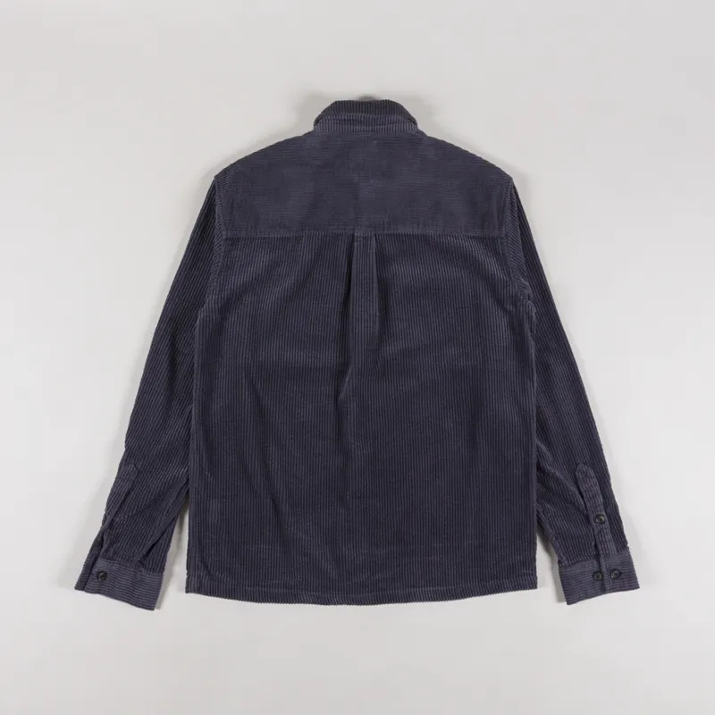 Anerkjendt Aktheo Cord Overshirt Indian Teal-1