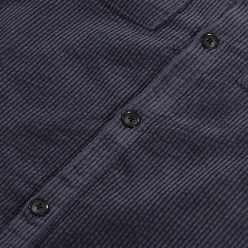 Anerkjendt Aktheo Cord Overshirt Indian Teal-5