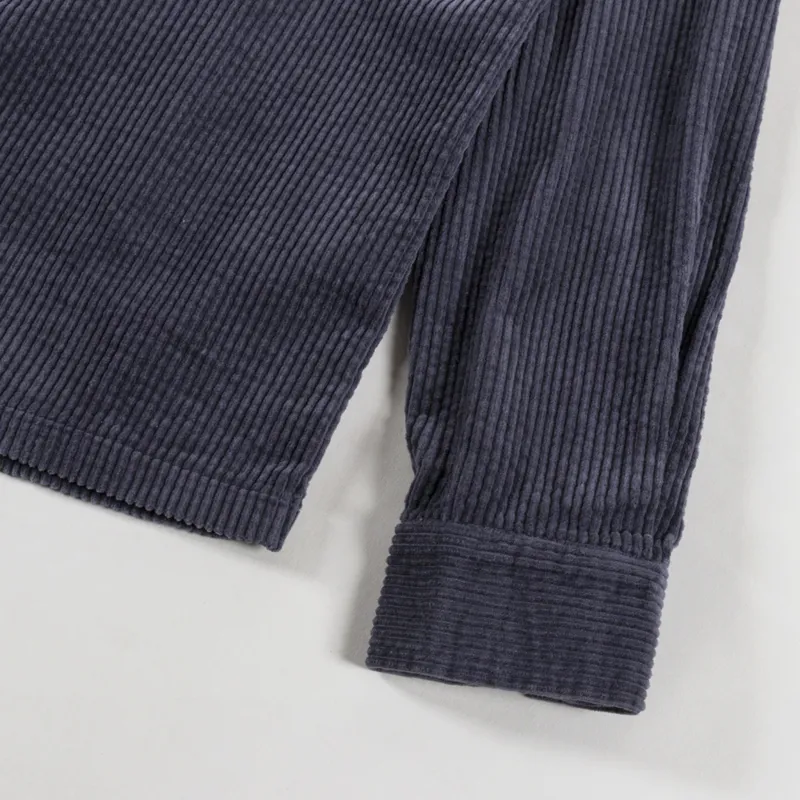 Anerkjendt Aktheo Cord Overshirt Indian Teal-6