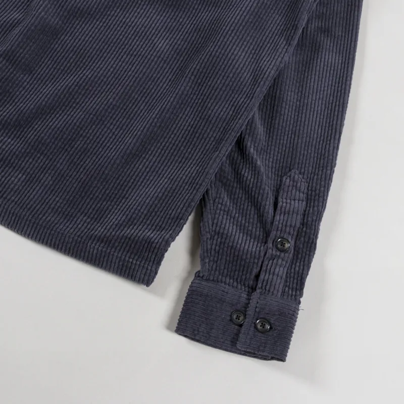 Anerkjendt Aktheo Cord Overshirt Indian Teal-7