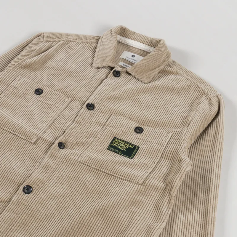 Anerkjendt Aktheo Cord Overshirt Feather Gray-2