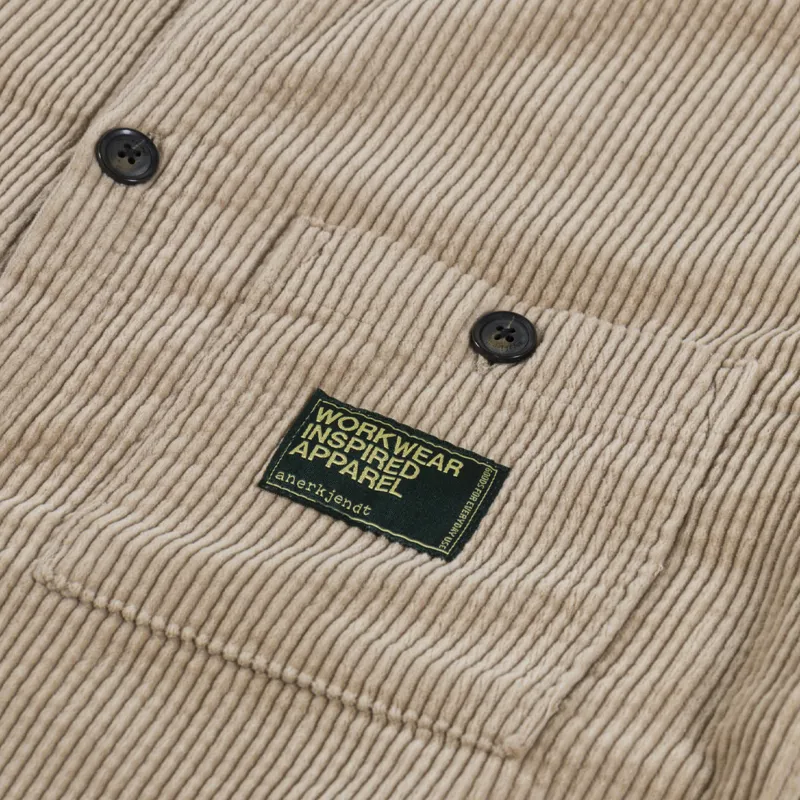 Anerkjendt Aktheo Cord Overshirt Feather Gray-4