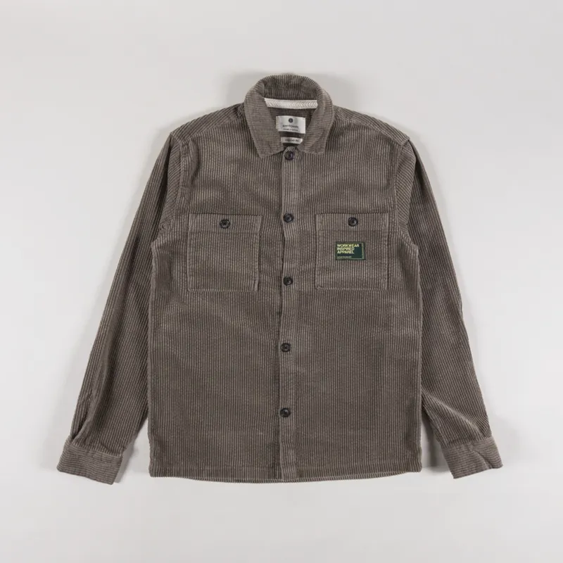 Anerkjendt Aktheo Cord Overshirt Deep Lichen Green