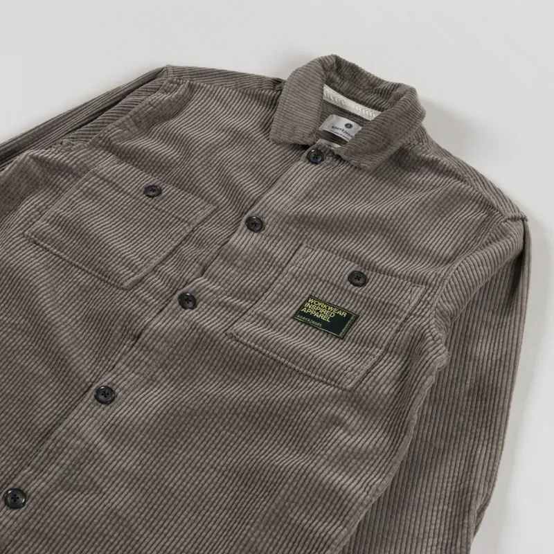 Anerkjendt Aktheo Cord Overshirt Deep Lichen Green-2