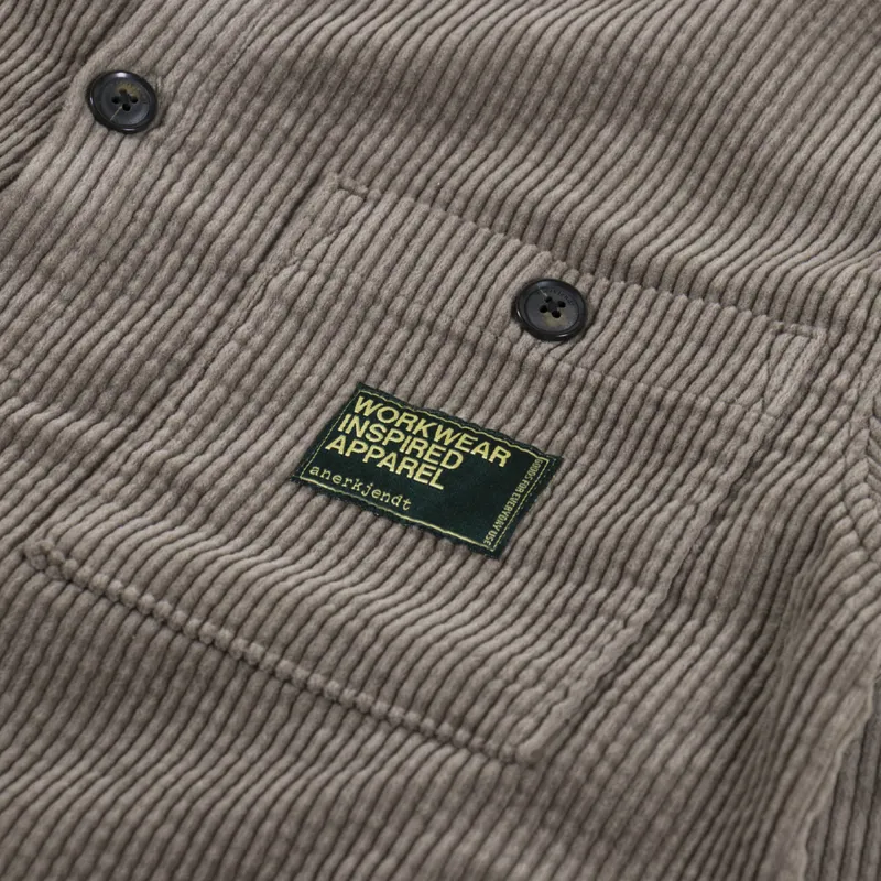 Anerkjendt Aktheo Cord Overshirt Deep Lichen Green-4