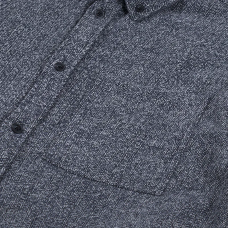 Anerkjendt Akkonrad 2 Tone Brushed Shirt Caviar-5