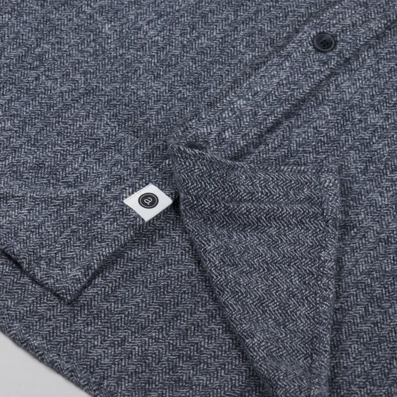 Anerkjendt Akkonrad 2 Tone Brushed Shirt Caviar-7