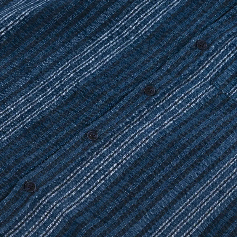 Anerkjendt Akleif Brushed Stripe Shirt Sky Captain-4