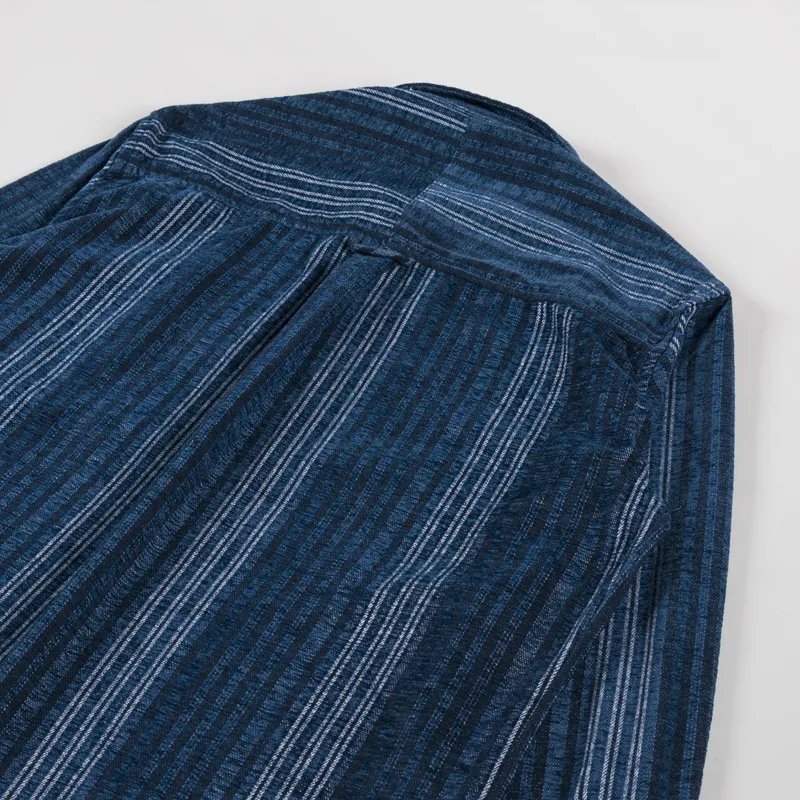 Anerkjendt Akleif Brushed Stripe Shirt Sky Captain-3