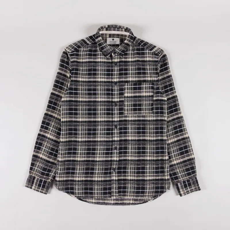 Anerkjendt Akkonrad Check Mix Shirt Caviar