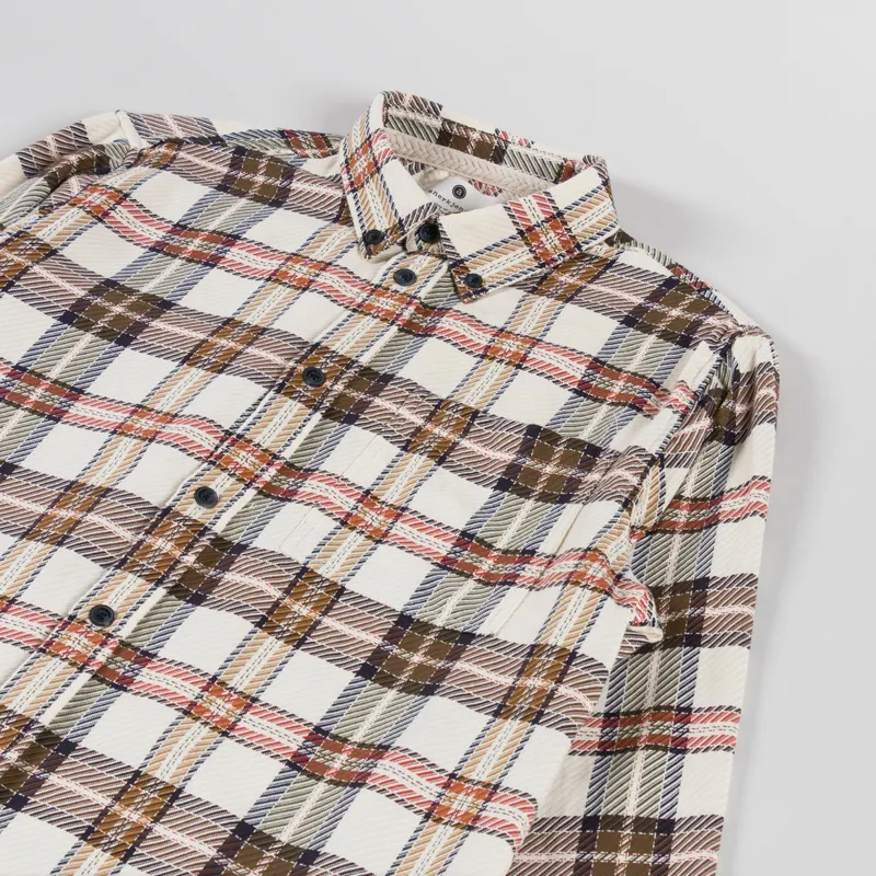 Anerkjendt Akleif Twill Check Shirt Tofu-2