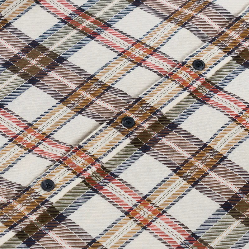 Anerkjendt Akleif Twill Check Shirt Tofu-5