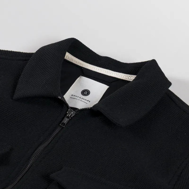 Anerkjendt Akhanky Heavy Twill Overshirt Caviar-4