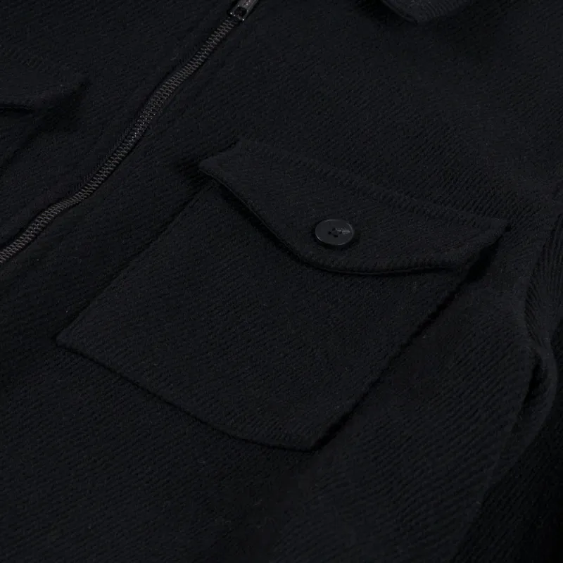 Anerkjendt Akhanky Heavy Twill Overshirt Caviar-9