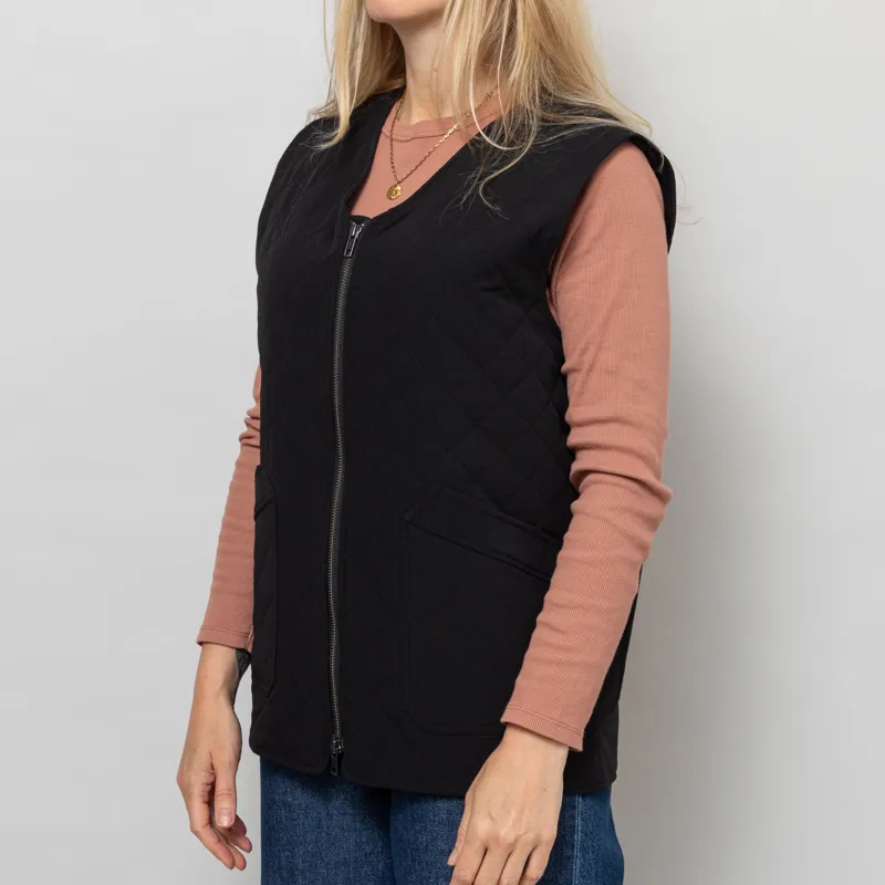 Anerkjendt Womens Akrasmus Quilt Gilet Caviar-2