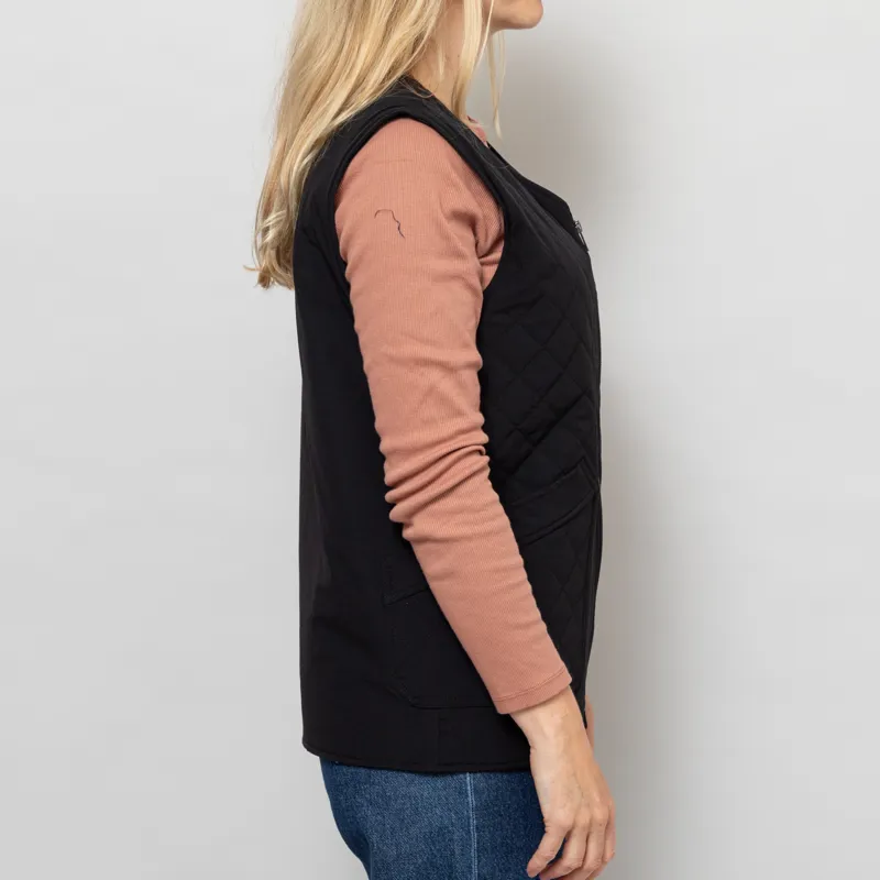 Anerkjendt Womens Akrasmus Quilt Gilet Caviar-5