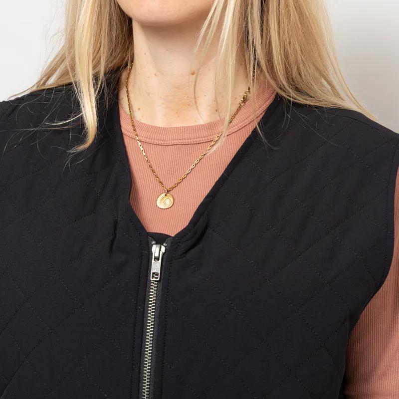 Anerkjendt Womens Akrasmus Quilt Gilet Caviar-9