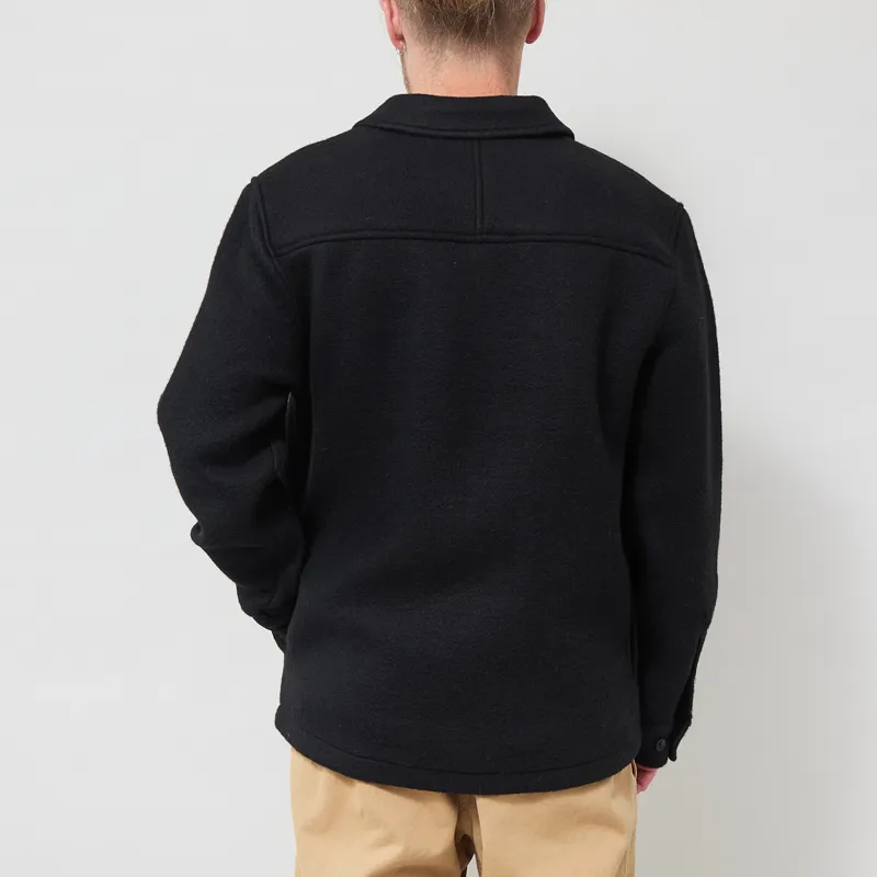 Anerkjendt Akoscar Boiled Wool Overshirt Caviar-2
