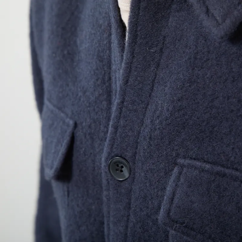 Anerkjendt Akoscar Boiled Wool Overshirt Sky Captain-6
