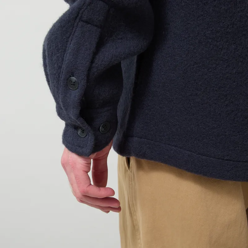 Anerkjendt Akoscar Boiled Wool Overshirt Sky Captain-8