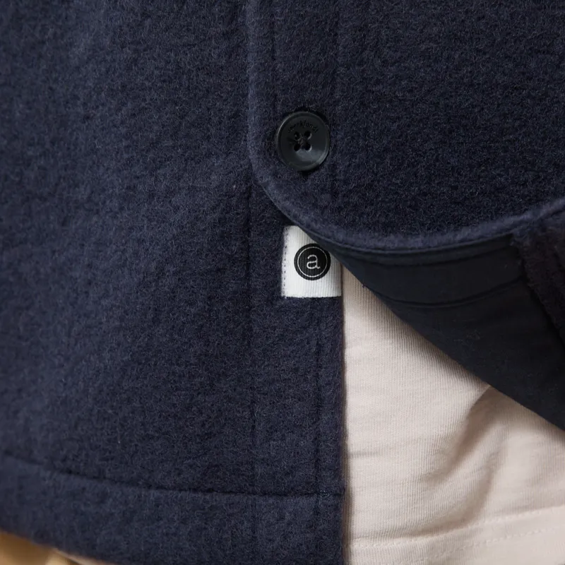 Anerkjendt Akoscar Boiled Wool Overshirt Sky Captain-9