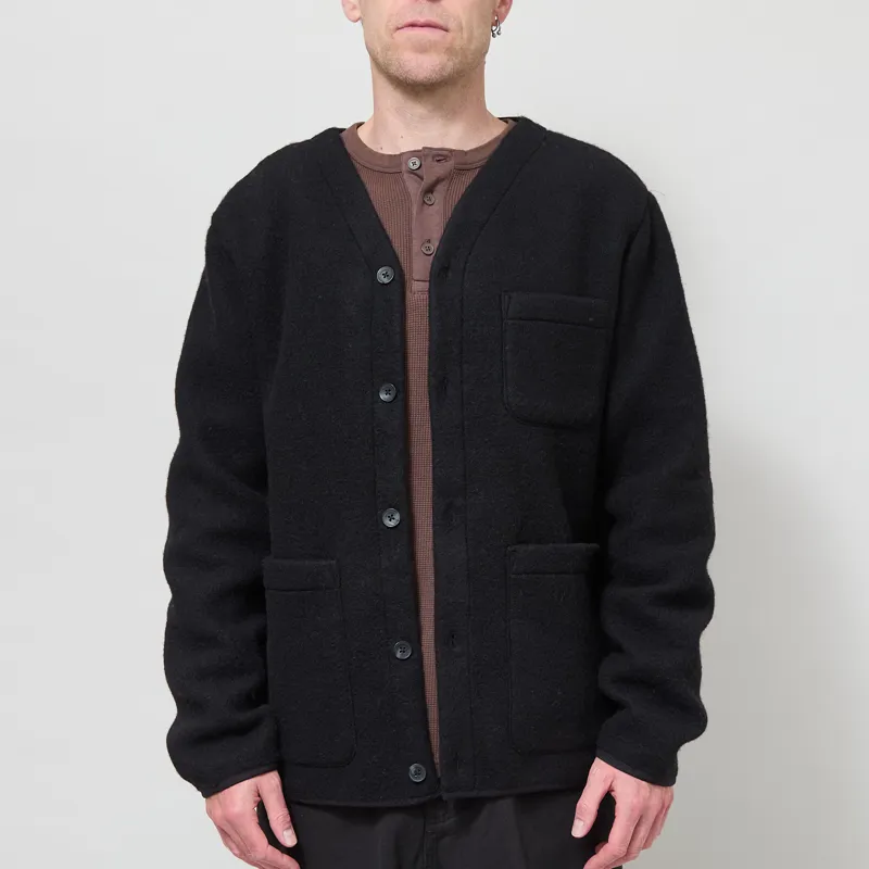 Anerkjendt Aksigurd Boiled Wool Overshirt Caviar