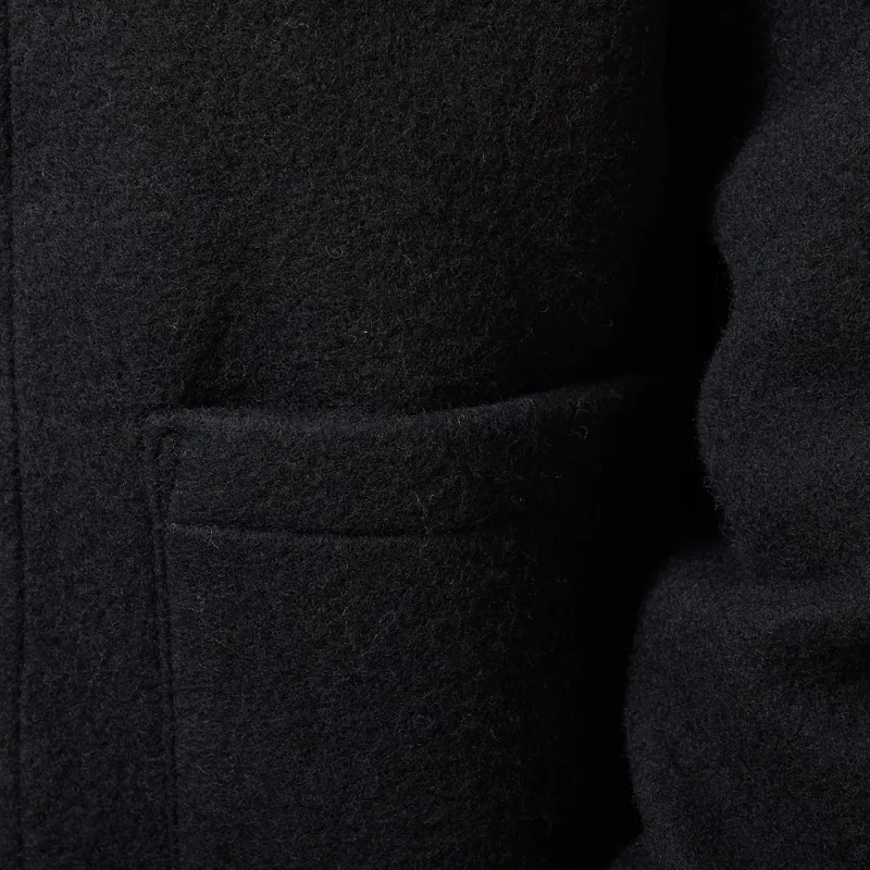 Anerkjendt Aksigurd Boiled Wool Overshirt Caviar-6