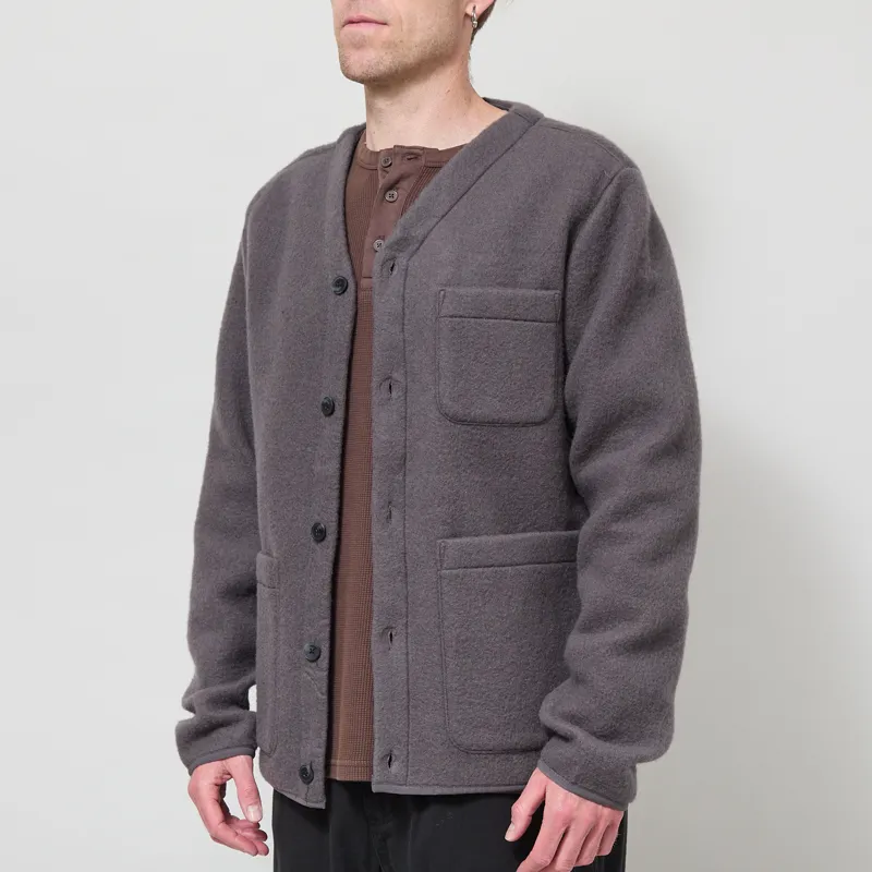 Anerkjendt Aksigurd Boiled Wool Overshirt Magnet-1