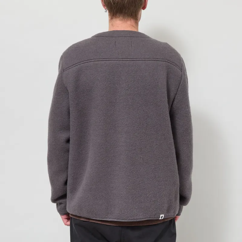 Anerkjendt Aksigurd Boiled Wool Overshirt Magnet-2