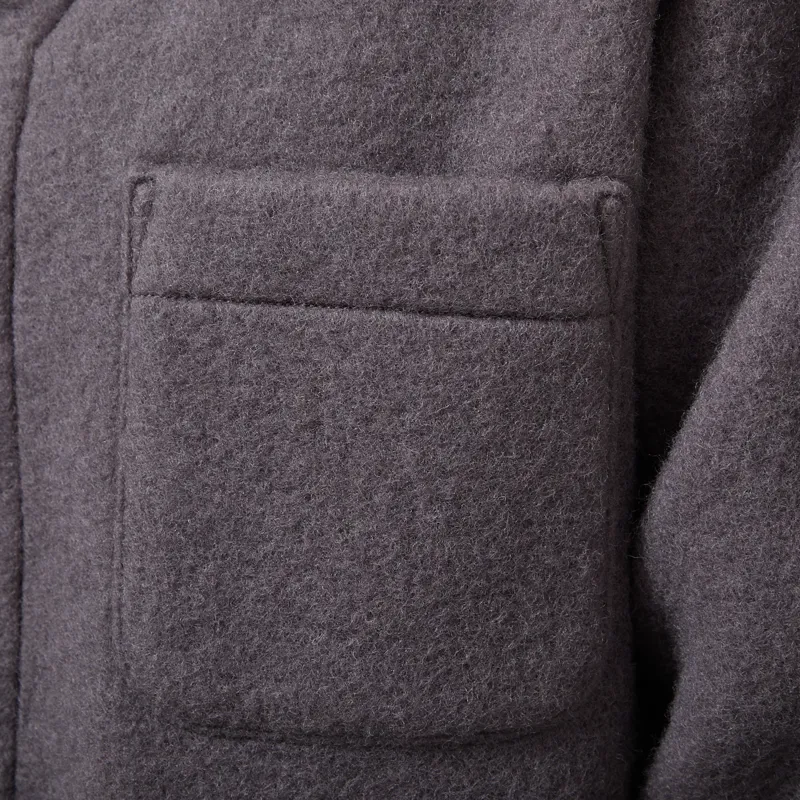 Anerkjendt Aksigurd Boiled Wool Overshirt Magnet-5