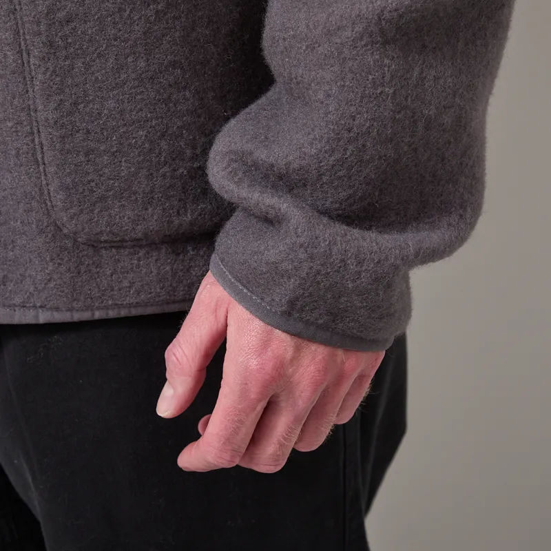 Anerkjendt Aksigurd Boiled Wool Overshirt Magnet-7