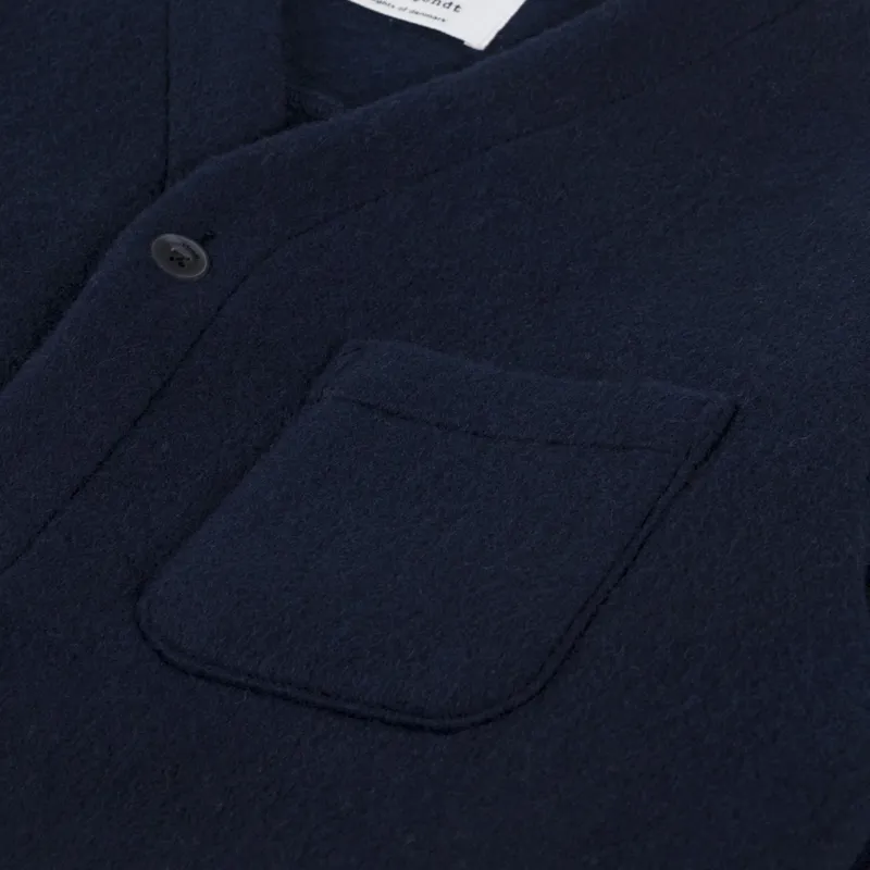 Anerkjendt Aksigurd Boiled Wool Overshirt Sky Captain-4