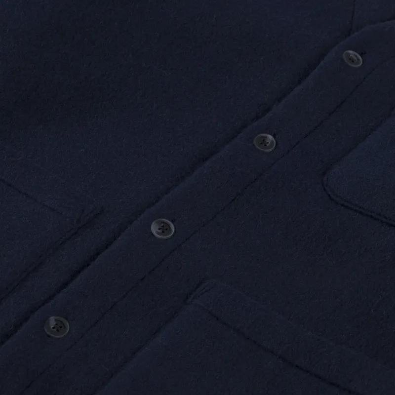 Anerkjendt Aksigurd Boiled Wool Overshirt Sky Captain-5